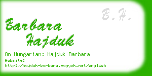 barbara hajduk business card